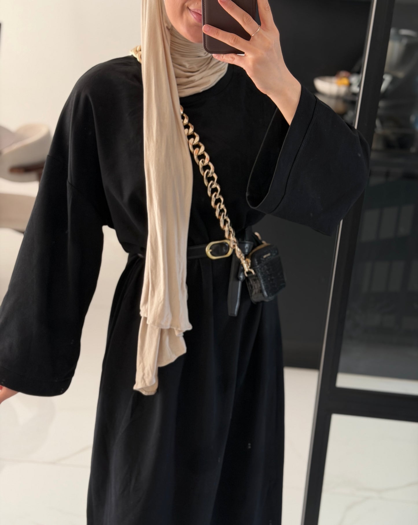 T-Shirtkleid schwarz