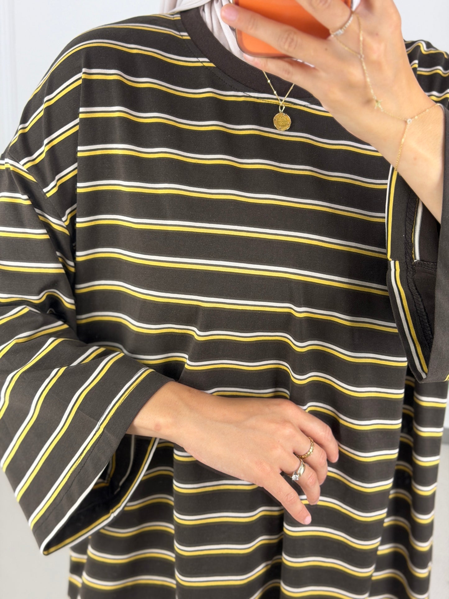 Basic shirt braun streifen