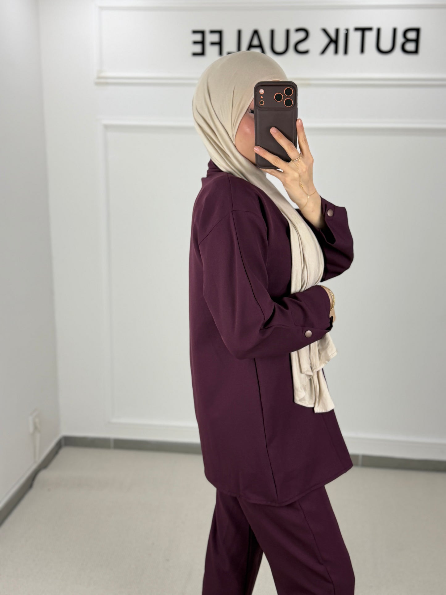 Set Luna weinrot