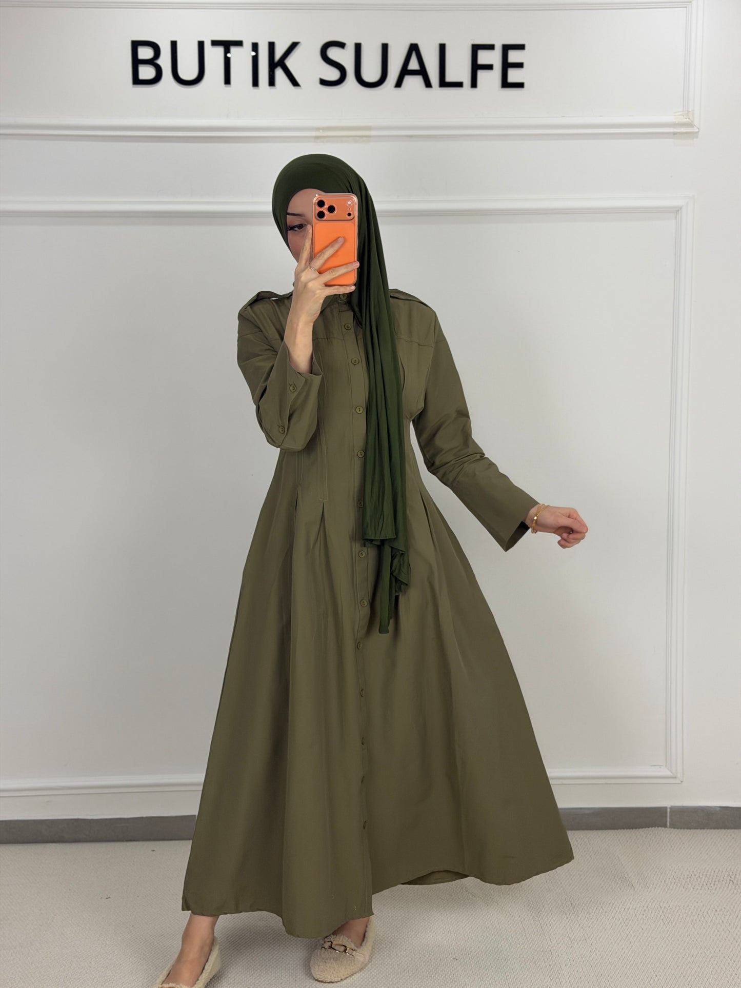 Kleid Mihra kakhi