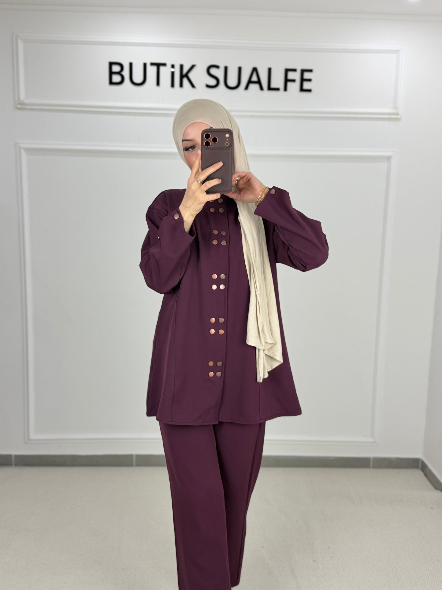 Set Luna weinrot