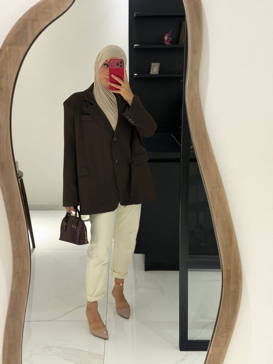 Oversize Blazer braun