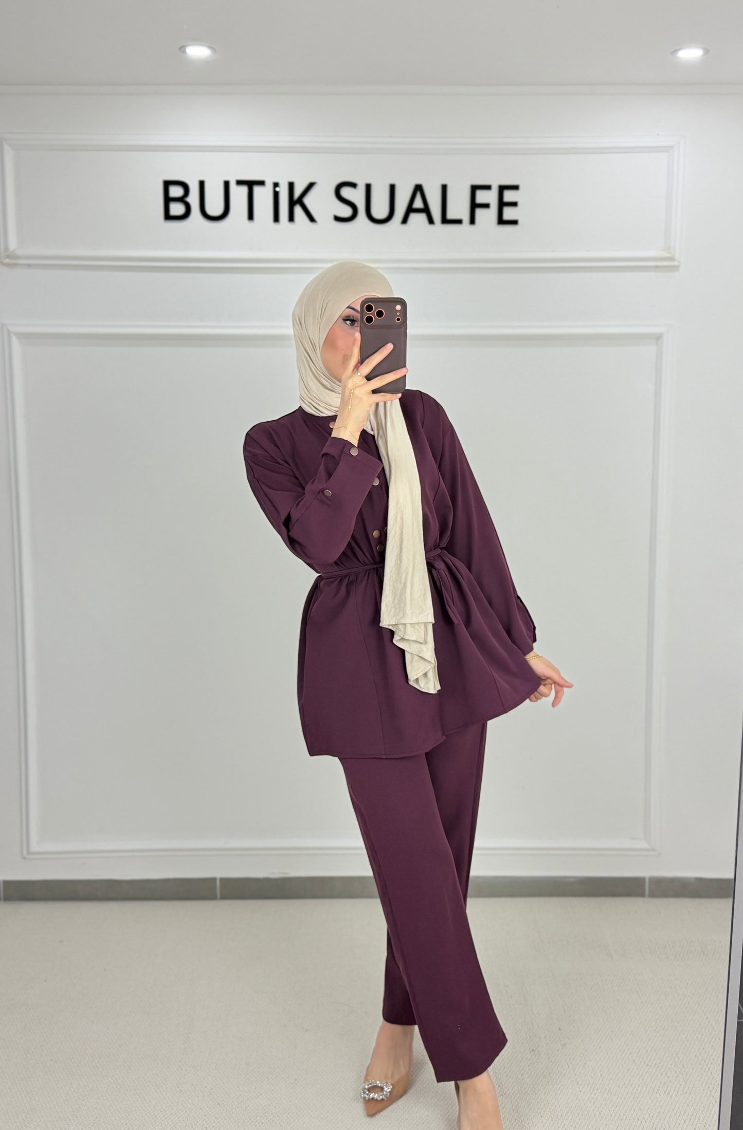 Set Luna weinrot