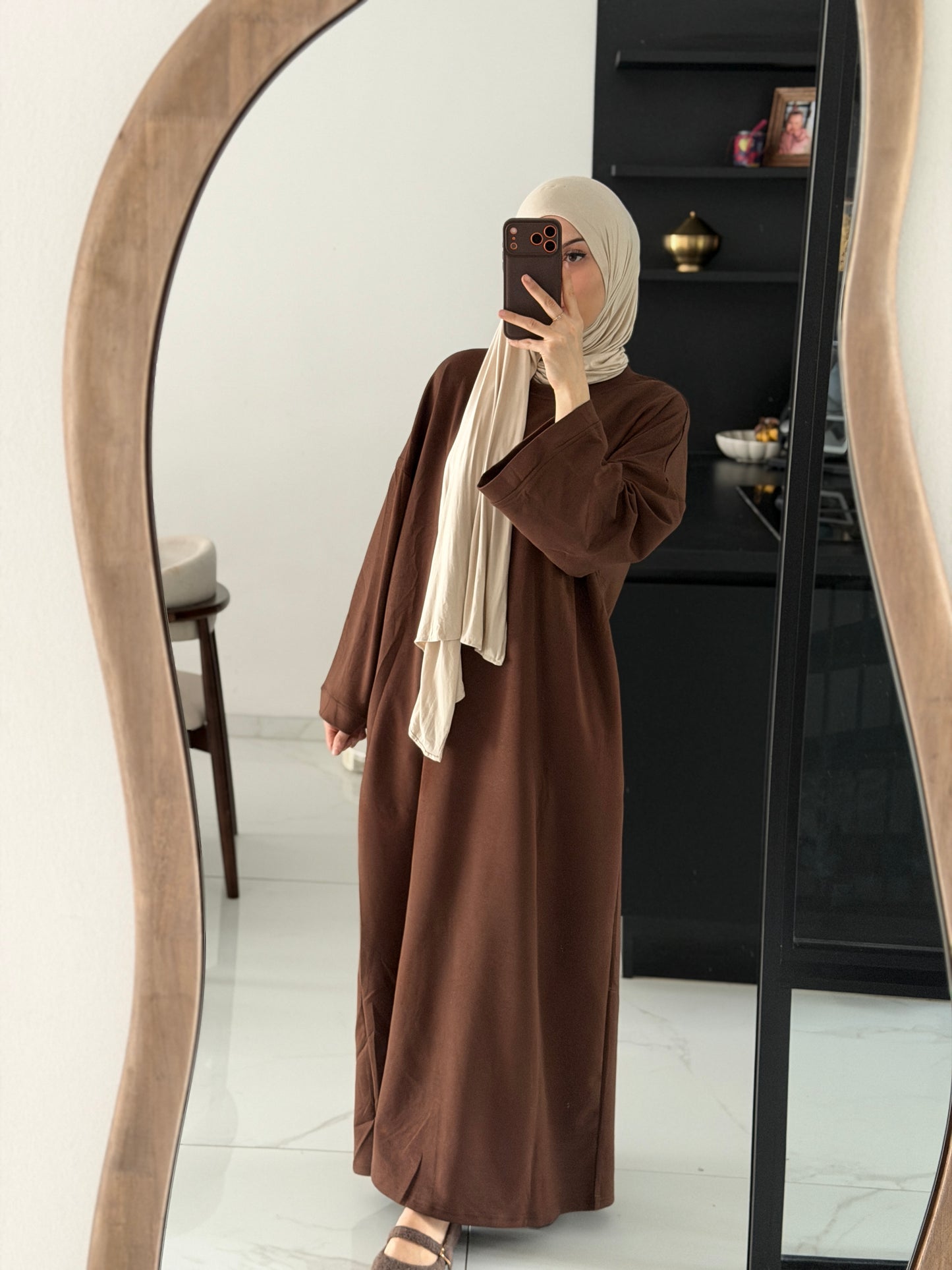 T-Shirtkleid braun