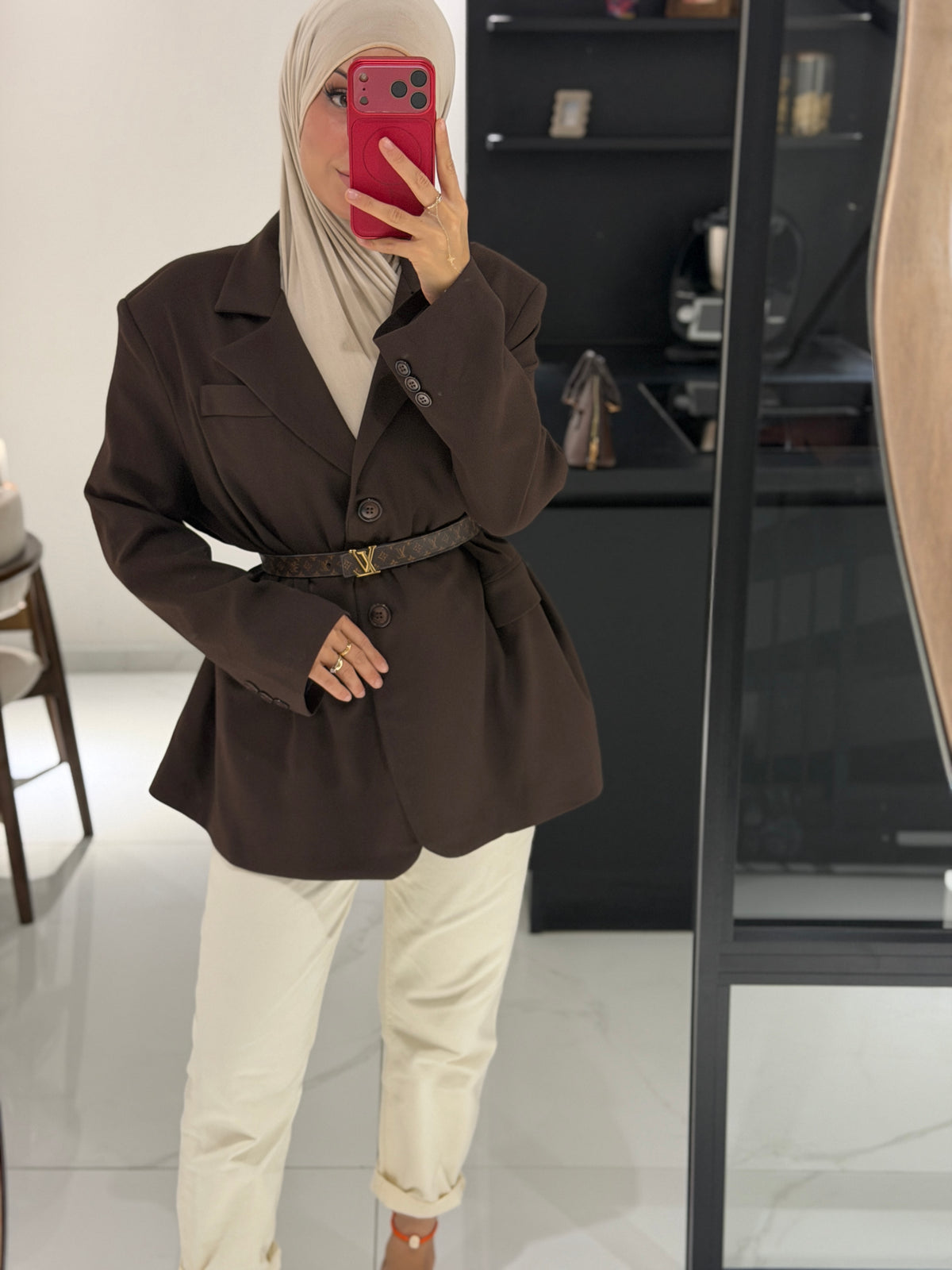 Oversize Blazer braun