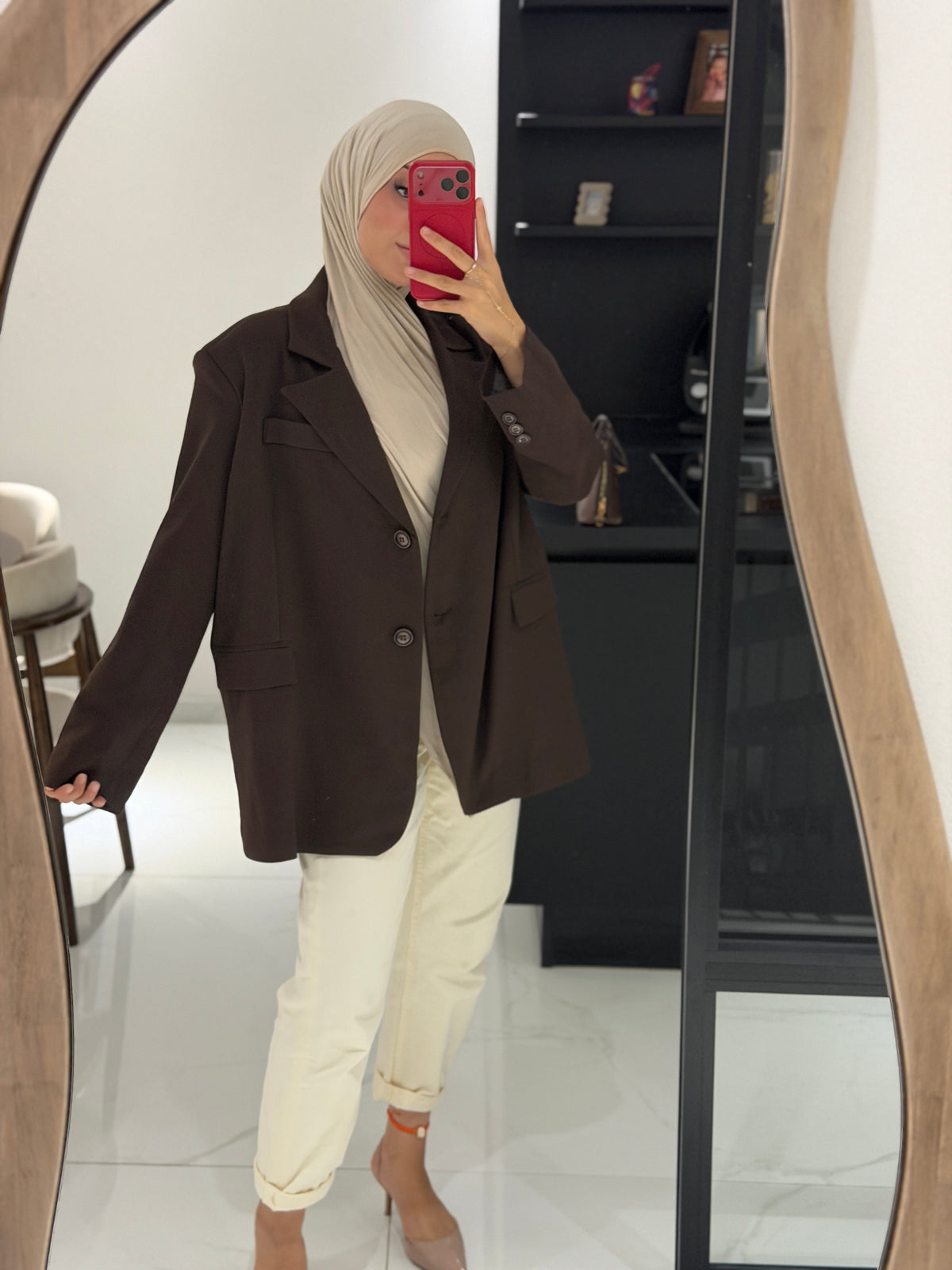 Oversize Blazer braun