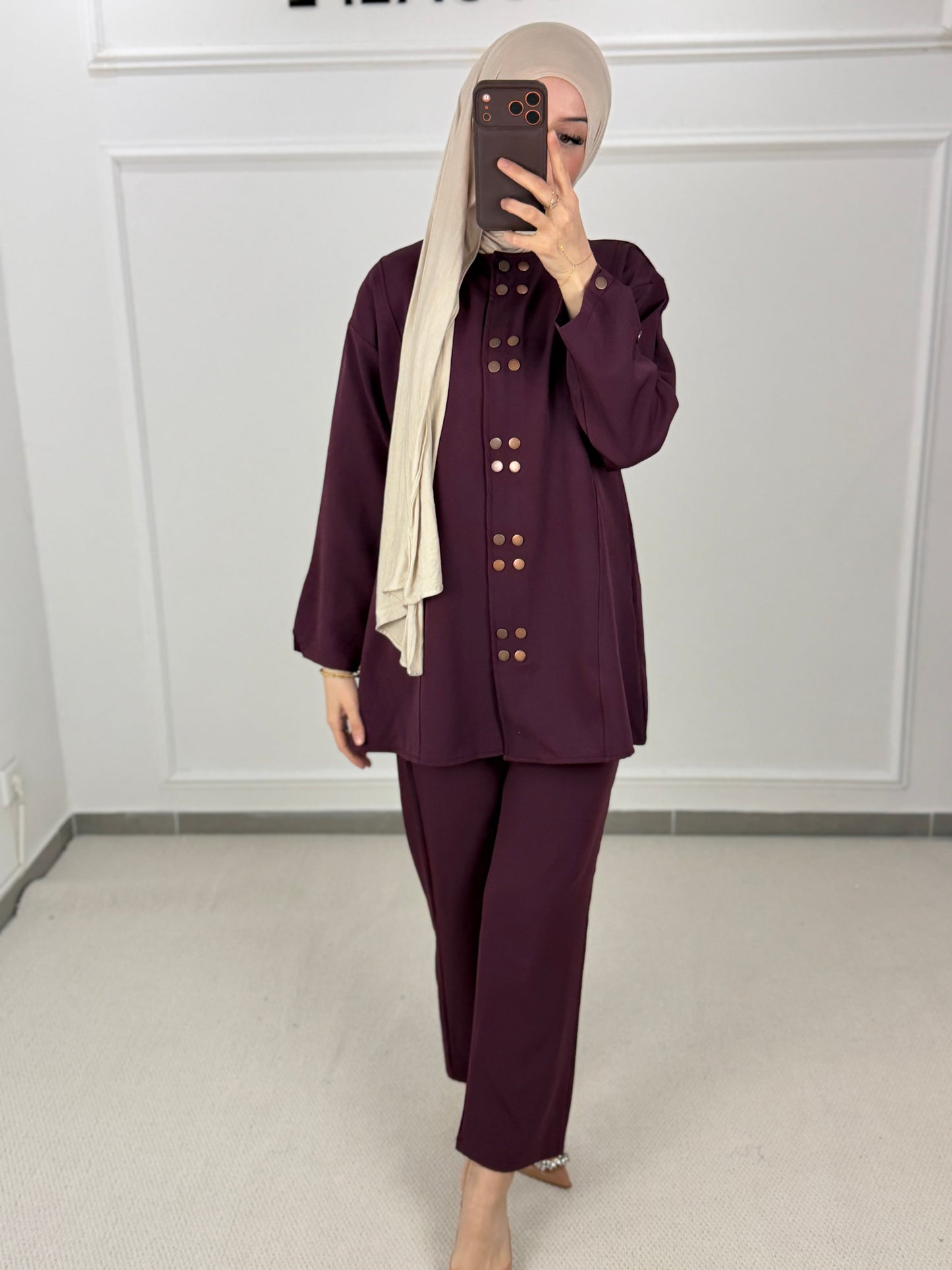 Set Luna weinrot