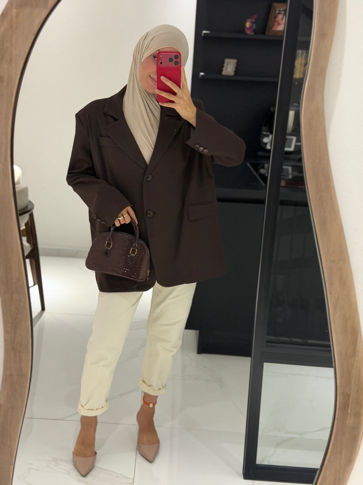 Oversize Blazer braun
