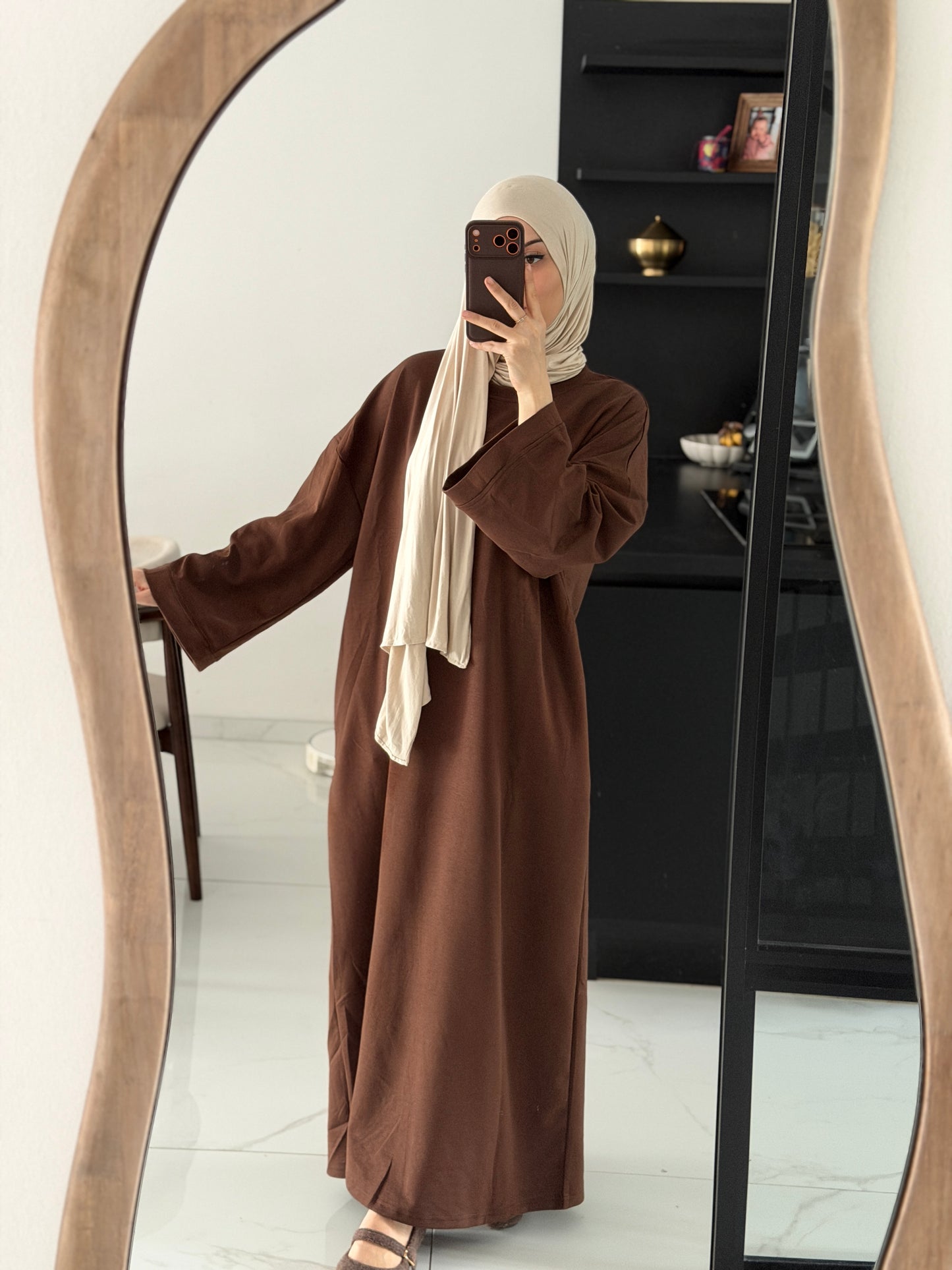 T-Shirtkleid braun