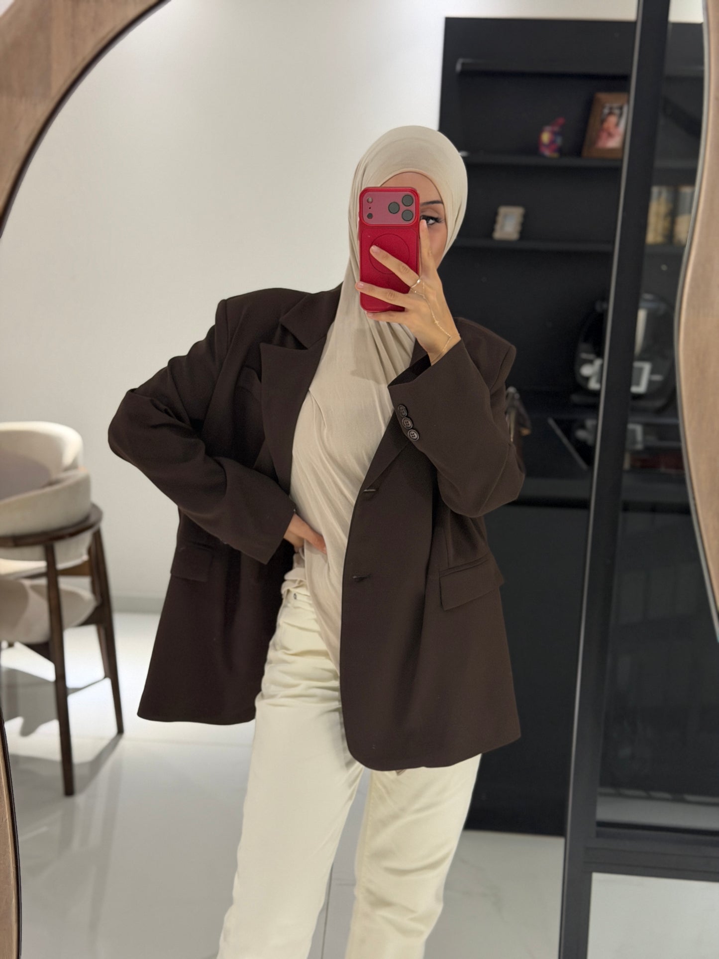 Oversize Blazer braun