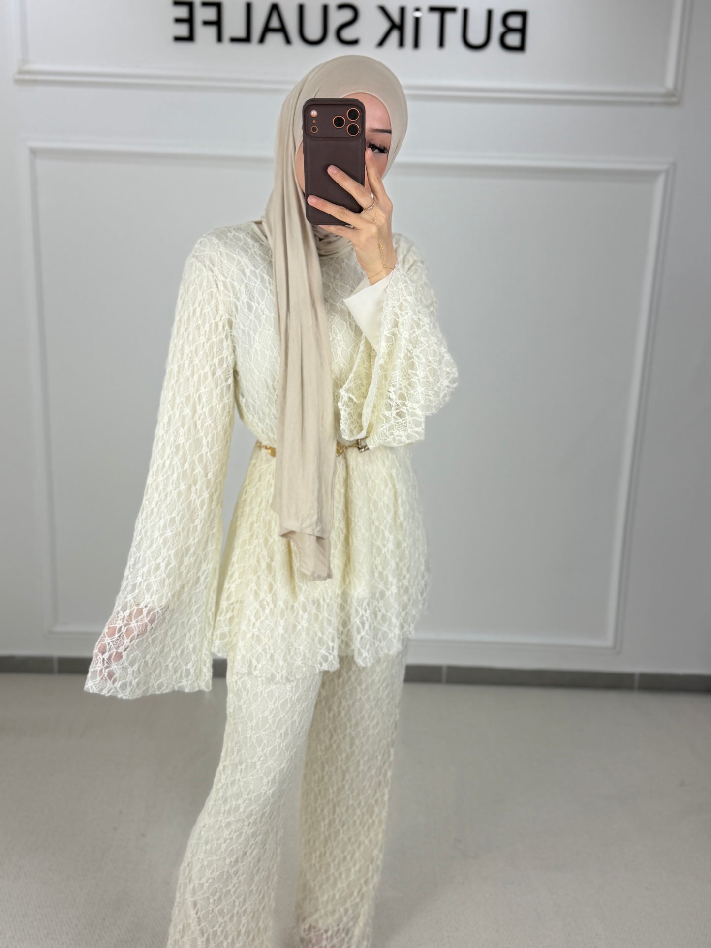 Spitzen Set creme
