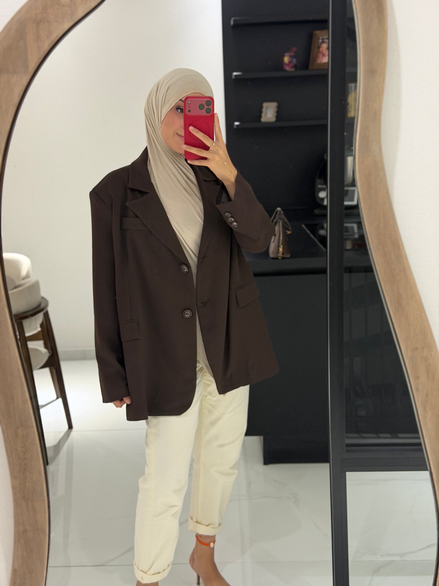 Oversize Blazer braun